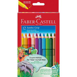Lápis de cor Faber-Castell Jumbo Grip — conjuntos — 12 cores