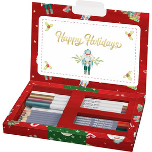 Kit Criativo Faber-Castell Goldfaber Happy Holidays - Caixa aberta em perspetiva