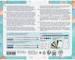 Kit Criativo Faber-Castell Goldfaber Frosty Winter - Verso da embalagem e conteúdo