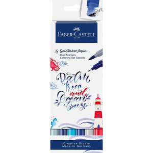 Marcadores Faber-Castell Goldfaber Aqua Dual — conjuntos de 6 — Mar