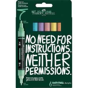Marcadores acrílicos Faber-Castell Multimark — conjuntos — Pastel — 6