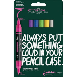 Marcadores acrílicos Faber-Castell Multimark — conjuntos — Vibrant — 6