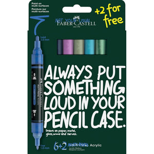 Marcadores acrílicos Faber-Castell Multimark — conjuntos — Frost — 6+2
