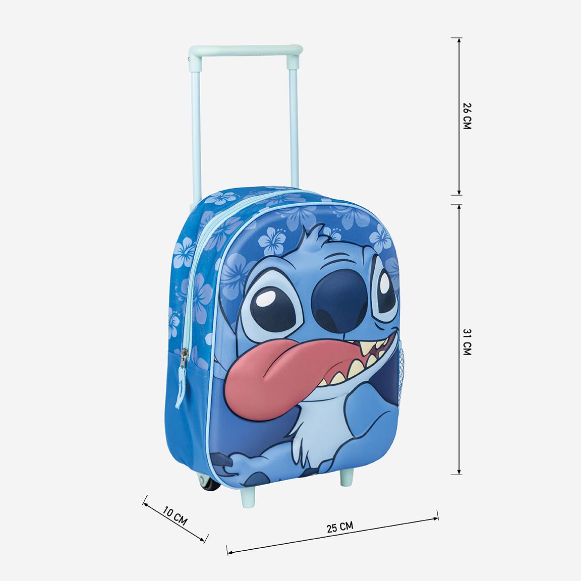 Mochila Infantil Trolley 3d Stitch - Papelaria Encantada
