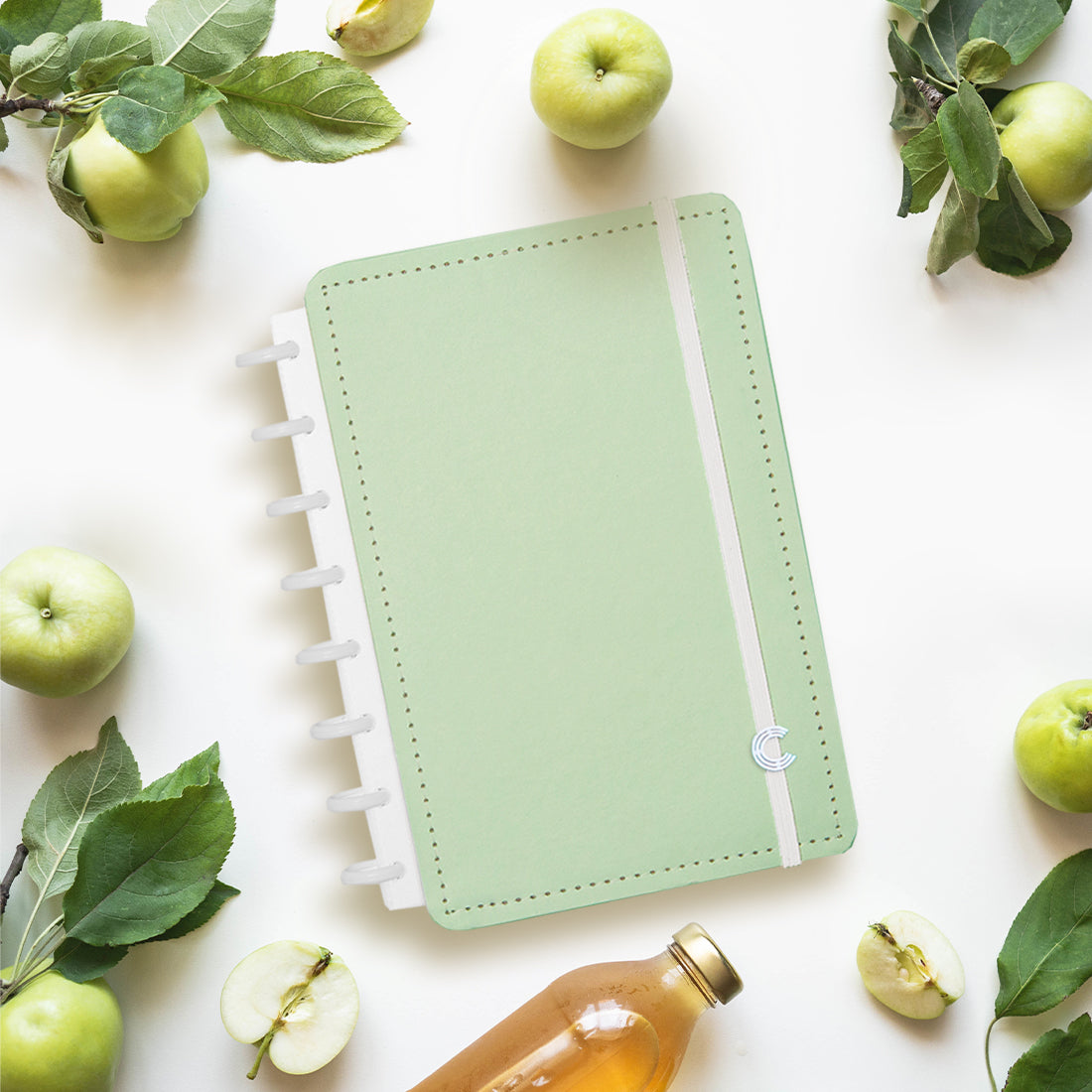 Caderno A5 verde pastel