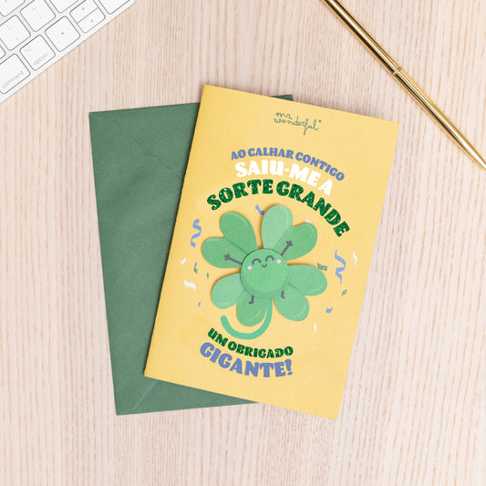 Postal - Ao Calhar Contigo Saiu-me a Sorte Grande - Mr. Wonderful