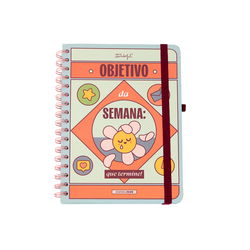 Agenda Wonder 2026 Semanal - Objetivo da semana: que termine! Mr Wonderful