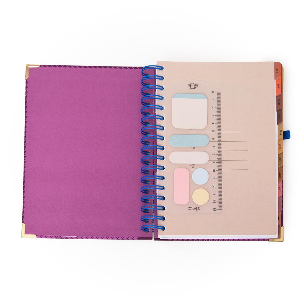 Conjunto de Agenda Office 2026 Diária + Esferográfica - A vida é hoje Mr Wonderful