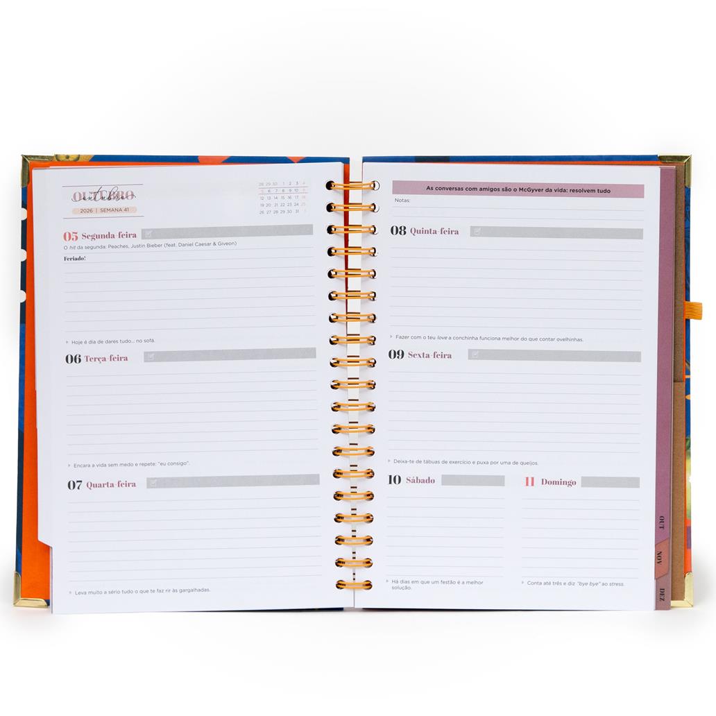 Conjunto de Agenda Office 2026 Semanal Grande + Esferográfica - Non stop como estilo de vida