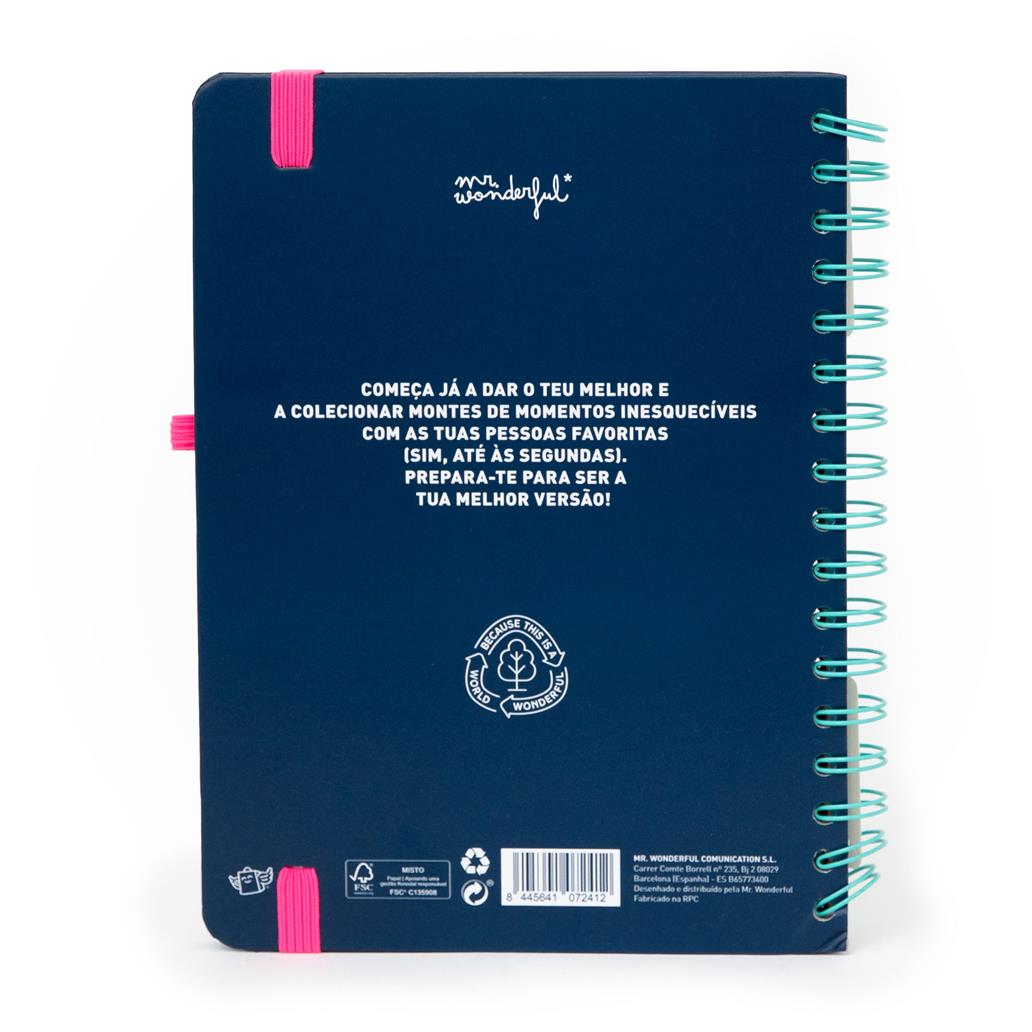 Agenda Wonder 2026 Semanal - Seres tu está na moda Mr wonderful