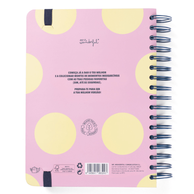 Agenda Wonder 2025-26 Diária - Grande dia á vista - Mr.Wonderful