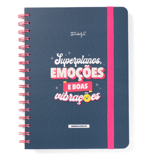 Agenda Wonder 2025-26 Semanal - Superplanos, Emoções e Boas Vibrações - Mr.Wonderful