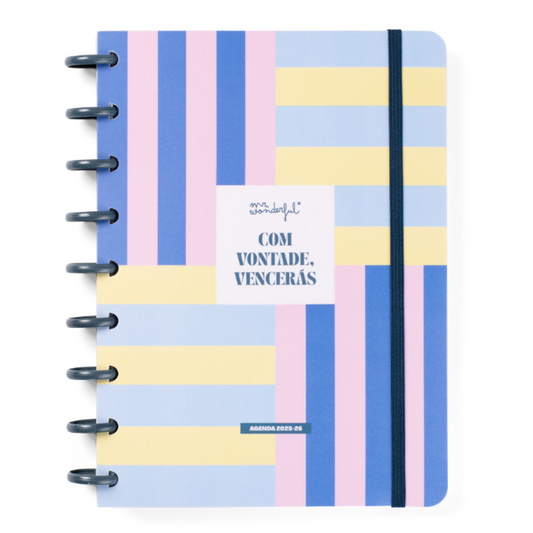 Agenda Wonder 2025-26 Semanal - Com vontade vencerás - Mr.Wonderful