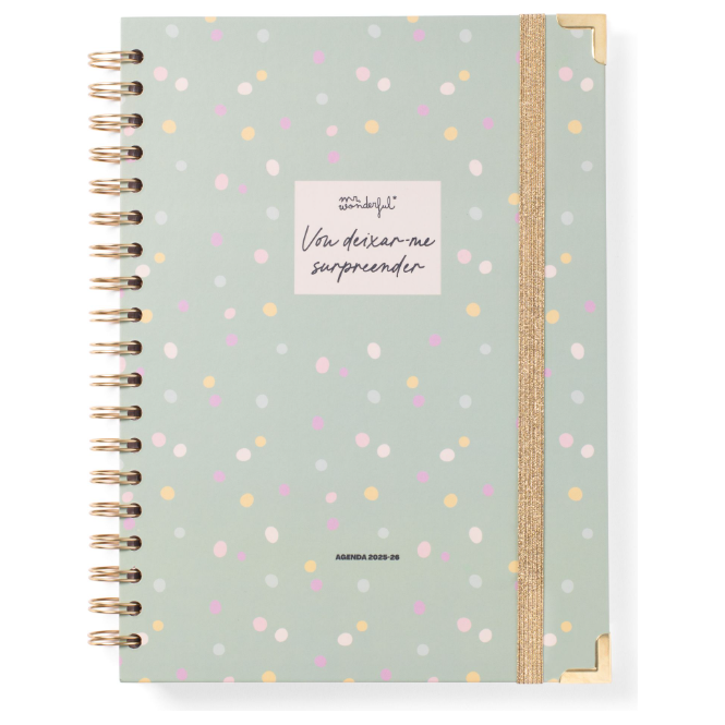 Agenda Wonder 2025-26 Semanal Grande - Vou deixar-me surpreender - Mr.Wonderful