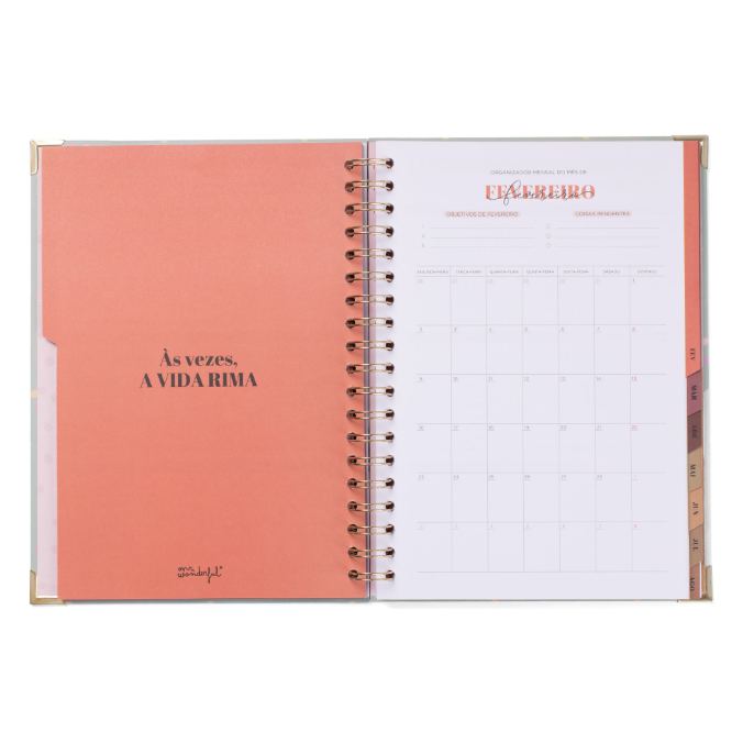 Agenda Wonder 2025-26 Semanal Grande - Vou deixar-me surpreender - Mr.Wonderful