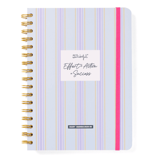 Agenda Wonder 2025-26 Semanal - Effort+ Action = Sucess - Mr.Wonderful