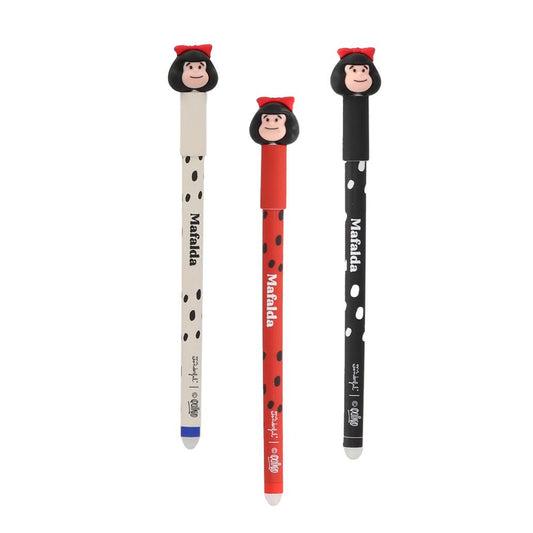 Set de 3 esferográficas apagáveis Bo-Bo - Mafalda - Mr. Wonderful