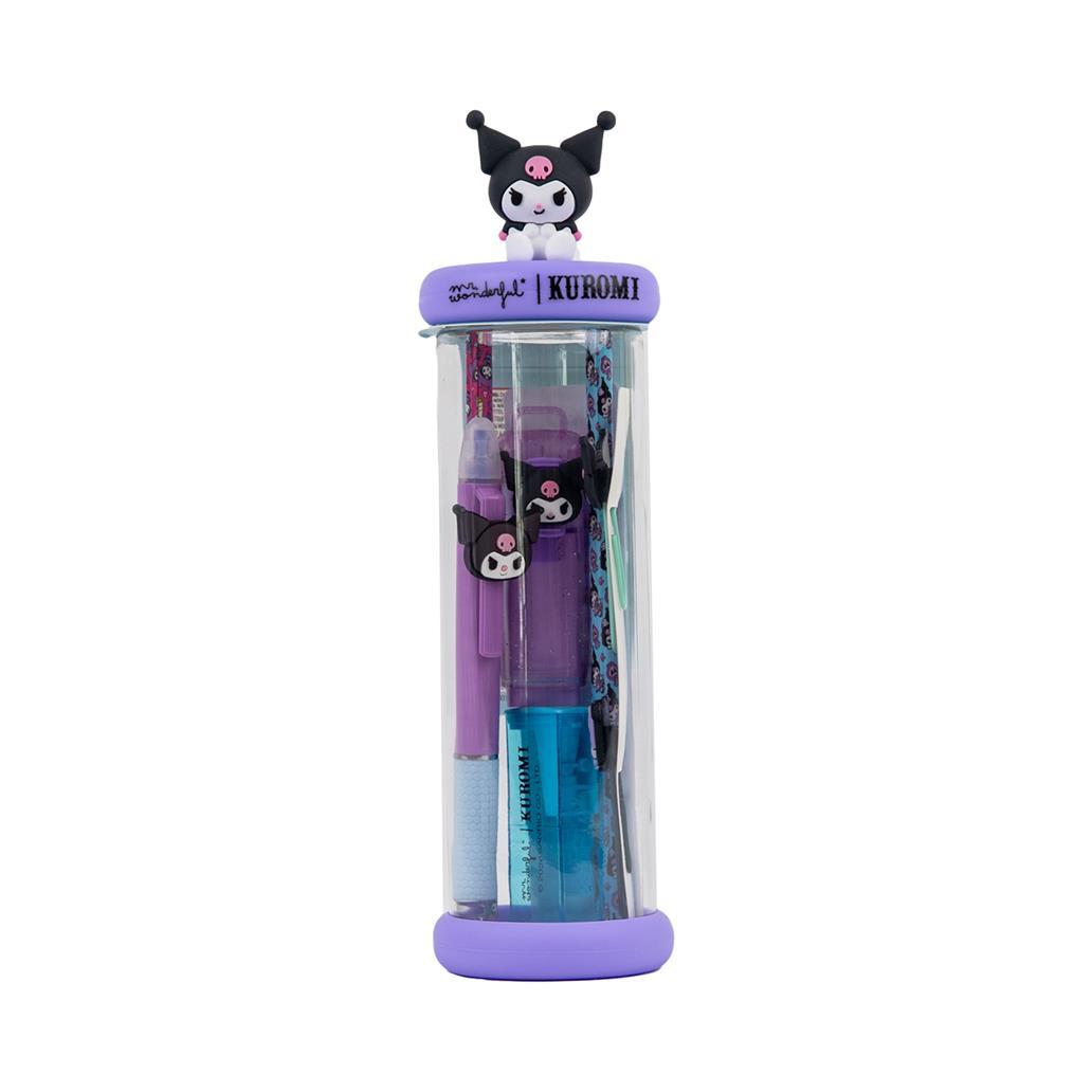 Kit de Escrita com Estojo Charm - Kuromi - Mr. Wonderful