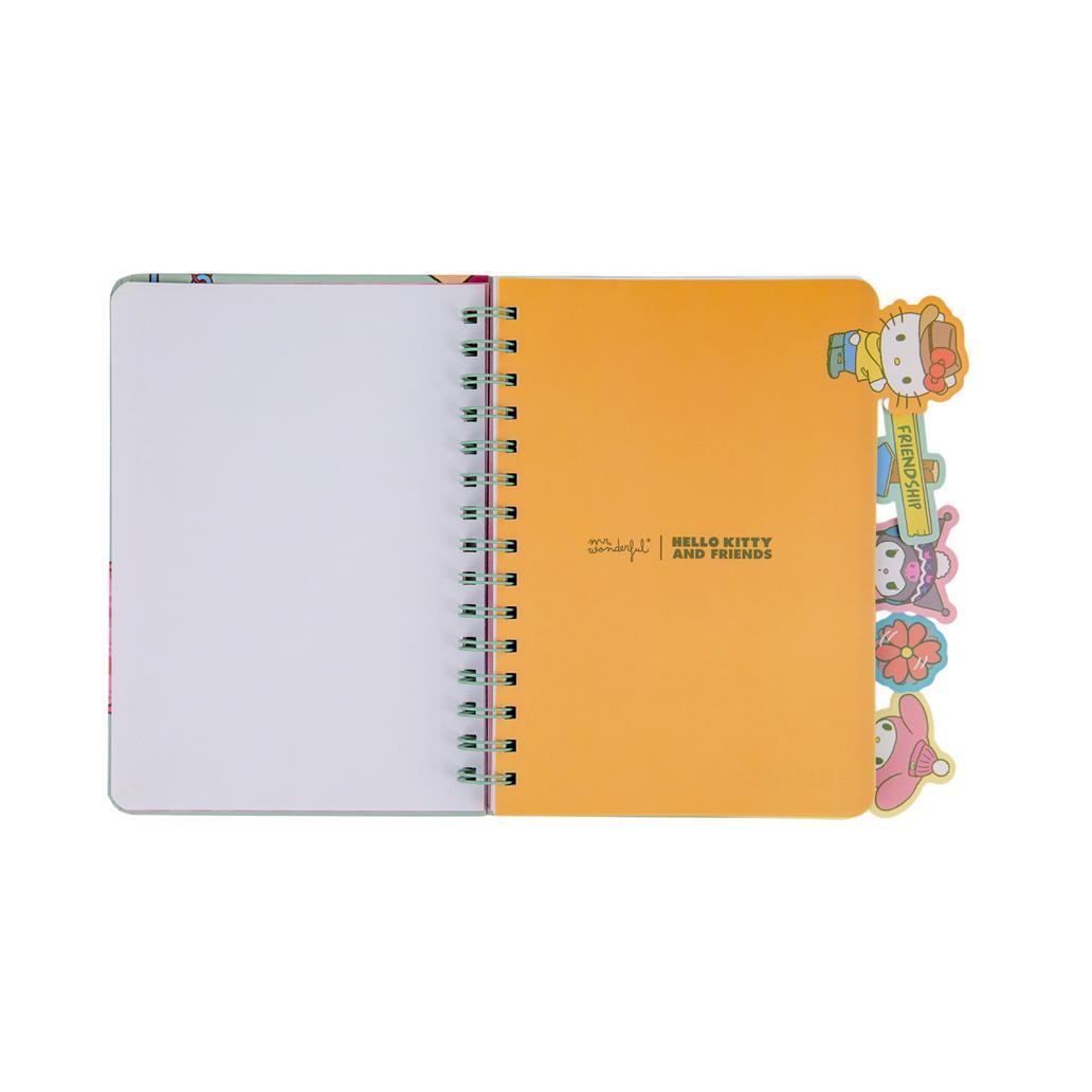 Caderno A5 com separadores Hello Kitty & Friends - Camping - Mr. Wonderful
