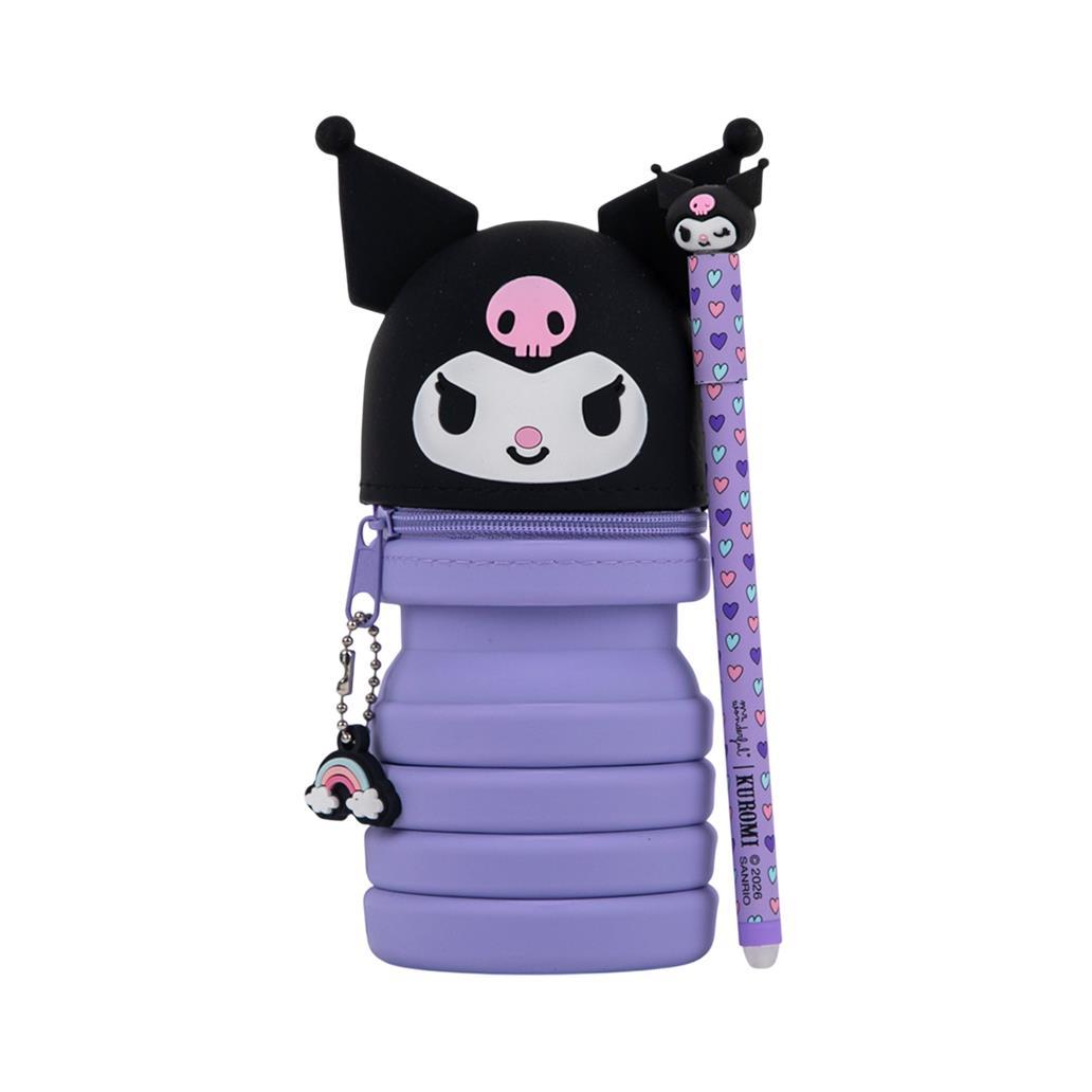 Estojo de silicone extensível + caneta apagável Bo-Bo - Kuromi - Mr. Wonderful