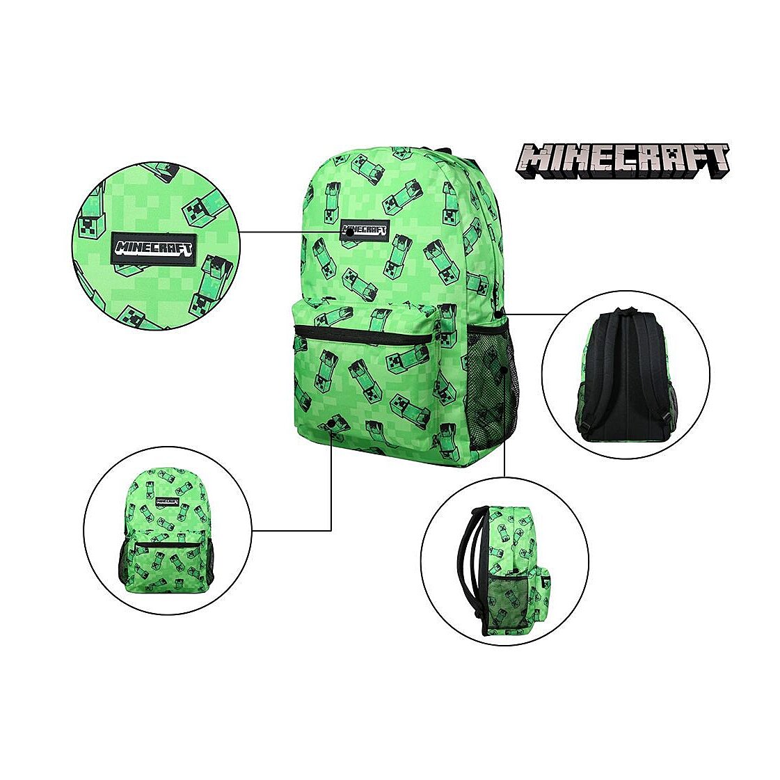 Mochila escolar Minecraft Creeper