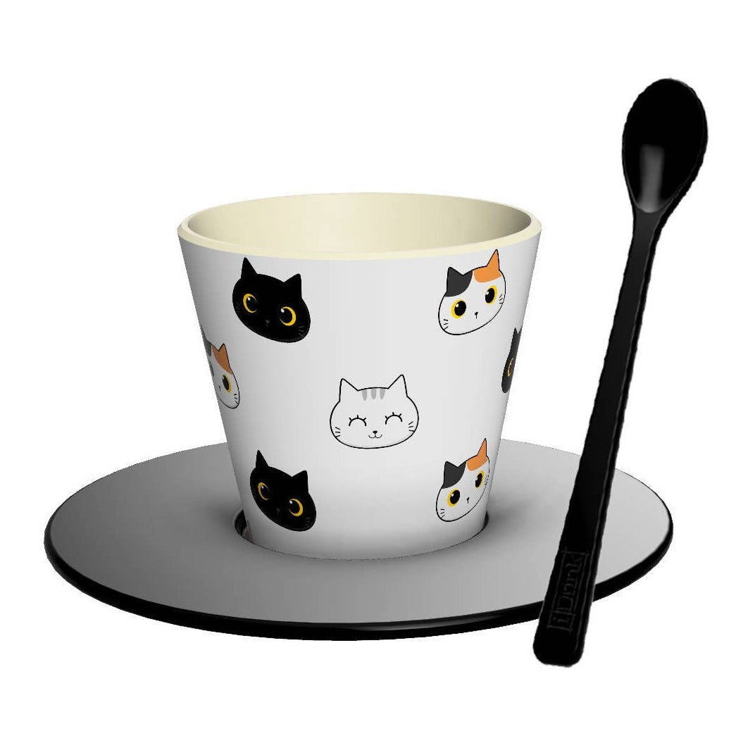 Conjunto chavena, Colher e Pires Gato itotal