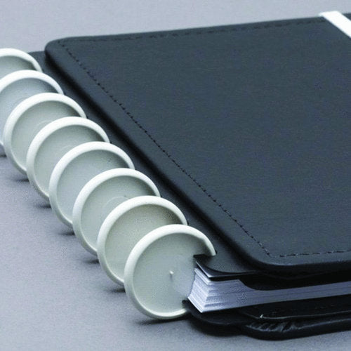 Discos G e elásticos branco para caderno inteligente