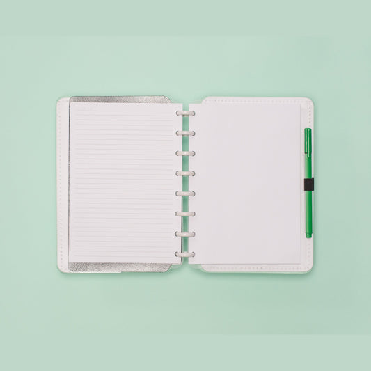Caderno A5 verde pastel
