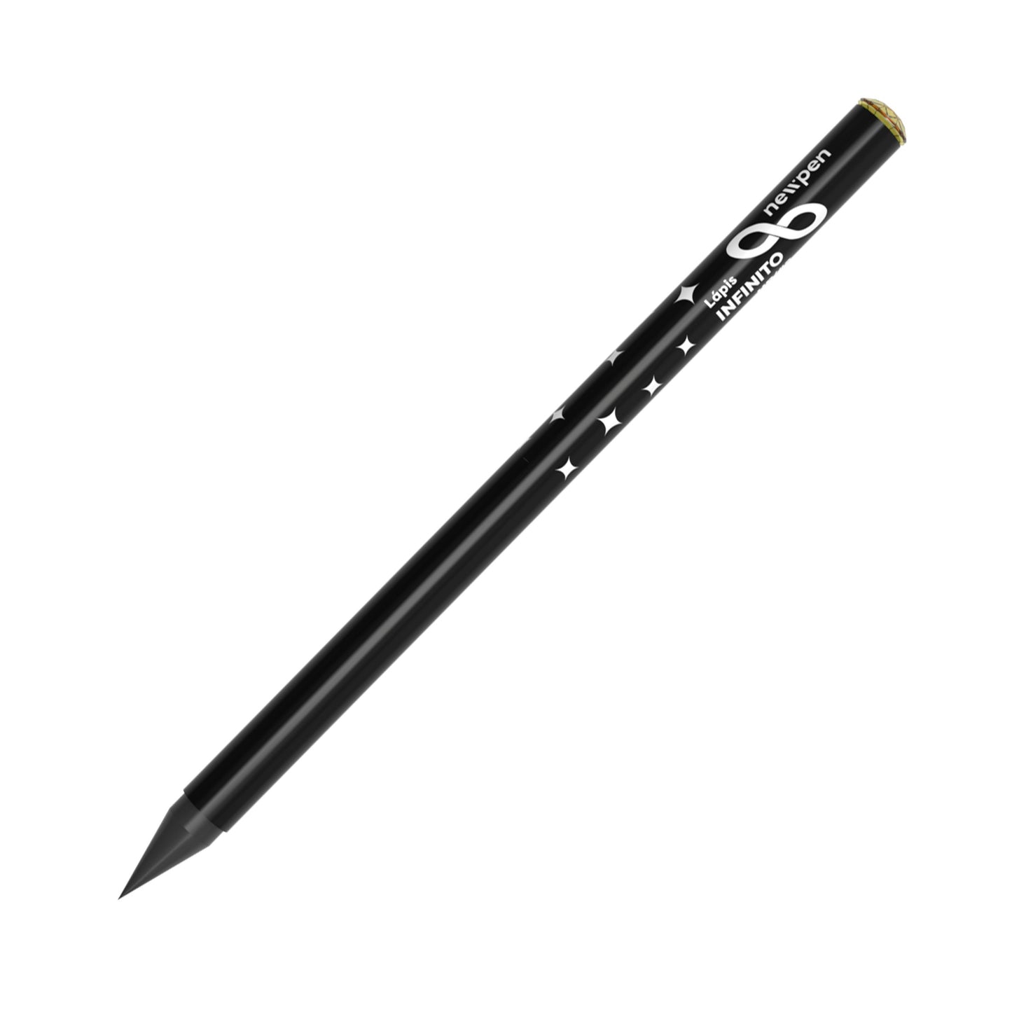 Lápis Infinito preto e Diamante Amarelo Newpen