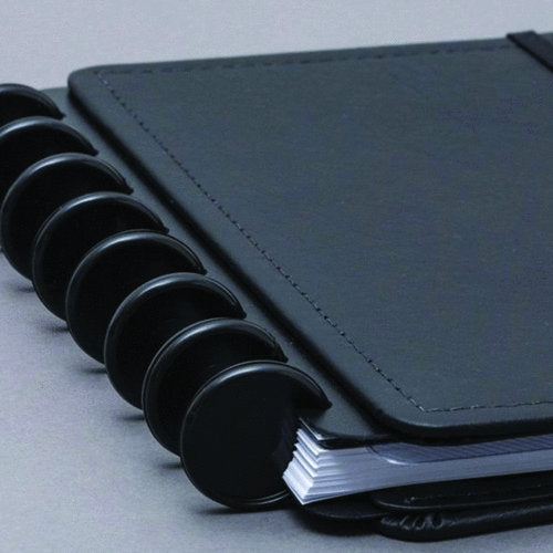 Discos e elásticos G preto para caderno inteligente