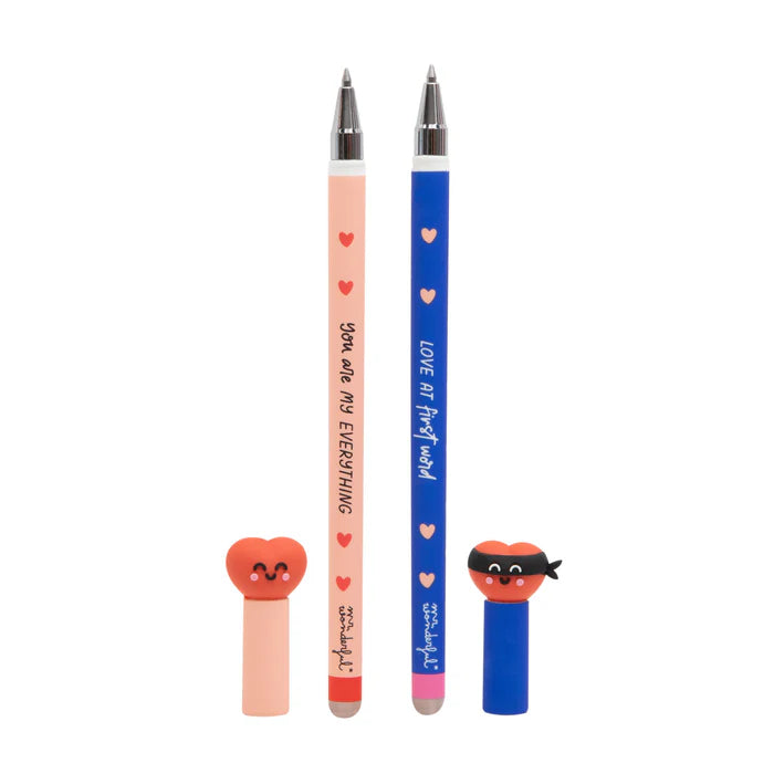 Conjunto 2 canetas apagáveis - Love At First Word - Mr.Wonderful