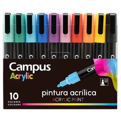Marcadores Acrilico Campus pack 10