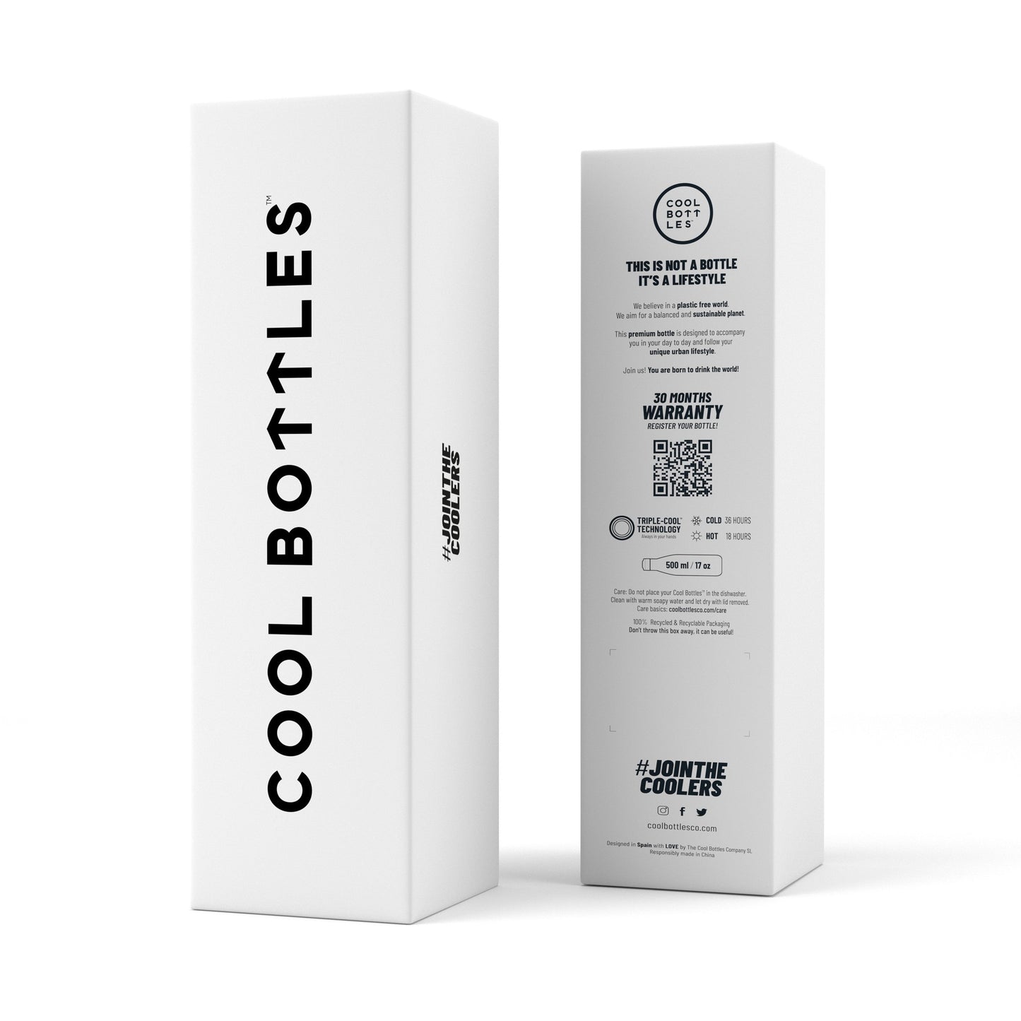 Garrafa térmica Cool Bottles Pastel Grey 500ml