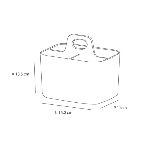 Cesto de organização Litem Porta Vita Mini Marfim
