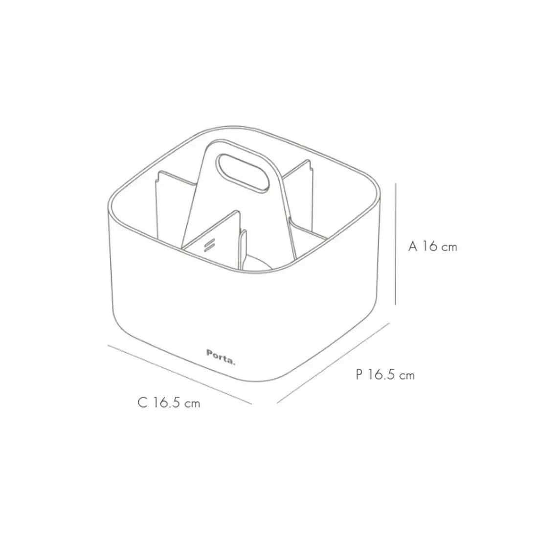 Cesto de organização Litem Porta Vita Cinza