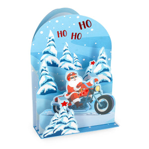 Postal Pop-Up de Natal Legami – Pai Natal de Bicicleta