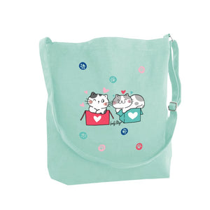 Saco de tecido Lovely Story – Cat Whiskers – Menta — Ref. BLC2656MT