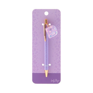 Caneta com letra Lovely Story — Roxo / B
