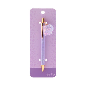 Caneta com letra Lovely Story — Roxo / E