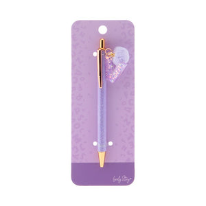 Caneta com letra Lovely Story — Roxo / V