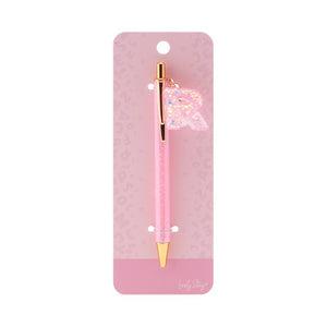 Caneta com letra Lovely Story — Rosa / R