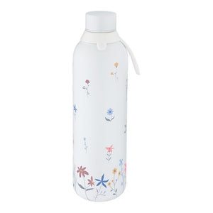 Garrafa térmica com interior cerâmico 750 ml Lovely Story – Petal Whisper – Branco gelo — Ref. BTC2648BL-7