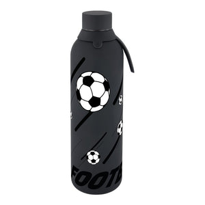 Garrafa térmica com interior cerâmico 750 ml Lovely Story – Football Match – Preto — Ref. BTC2654NG-7