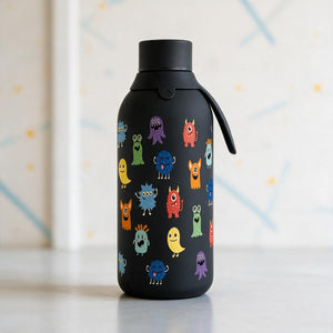 Garrafa térmica com interior cerâmico 500 ml Áurea – Wild Things – Preto