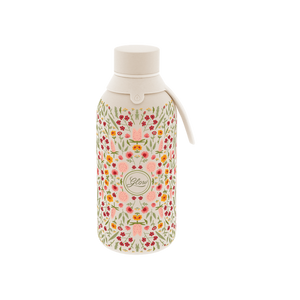 Garrafa térmica com interior cerâmico Áurea – Floral Essence – 500 ml · Areia · Glow