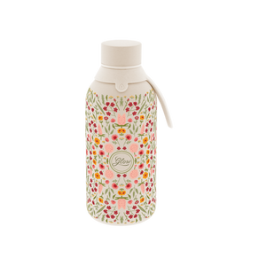 Garrafa térmica com interior cerâmico Áurea – Floral Essence – 500 ml · Areia · Glow