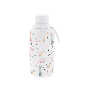 Garrafa térmica com interior cerâmico Áurea – Dot & Woof – 500 ml · Branco gelo