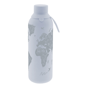 Garrafa térmica com interior cerâmico Áurea – Sketch Maps – 750 ml · Cinzento