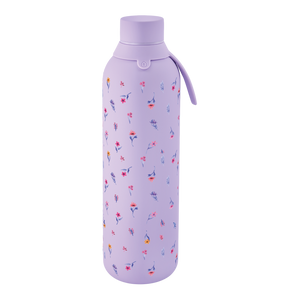Garrafa térmica com interior cerâmico Áurea – Little Bloom – 750 ml · Lilás