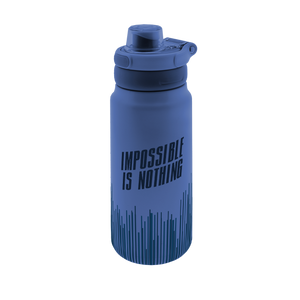 Garrafa térmica Sport 750 ml Áurea – Impossible is Nothing – Azul Mazarine